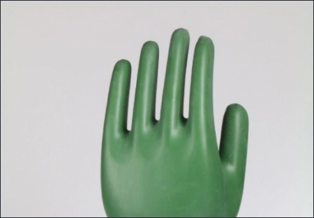 zielona rękawica